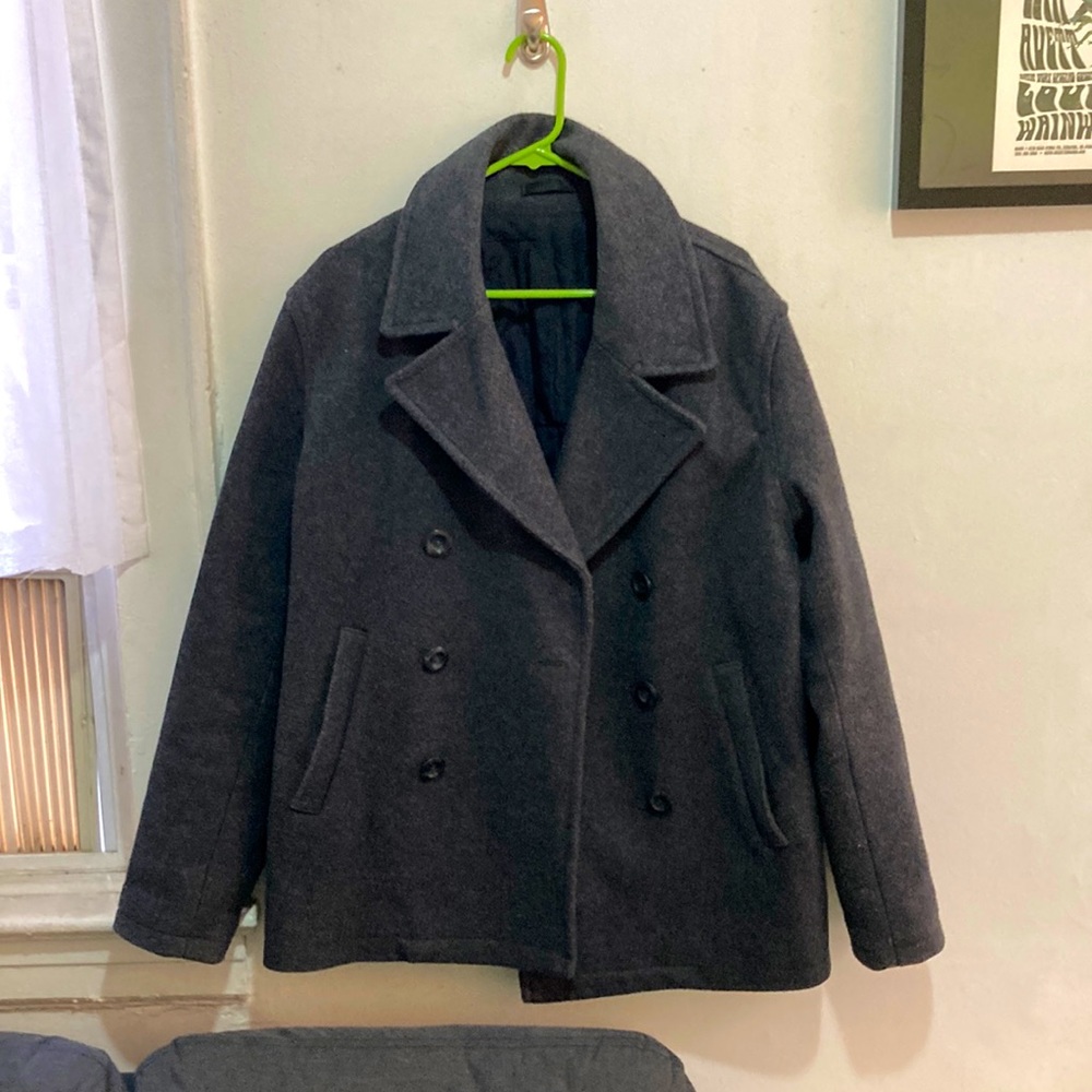 Men’s Gray Old Navy Peacoat Large